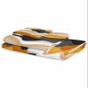 3 Piece Bath Towel Set, Ombre Grey Orange Towels Set for Bathroom Soft Bath Shower Towels Absorbent Bathroom Towels Set ( 1 Bath Towel, 1 Hand Towel, 1 Washcloth ) Abstract Geometric Ocean Waves view 2