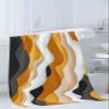 3 Piece Bath Towel Set, Ombre Grey Orange Towels Set for Bathroom Soft Bath Shower Towels Absorbent Bathroom Towels Set ( 1 Bath Towel, 1 Hand Towel, 1 Washcloth ) Abstract Geometric Ocean Waves view 3