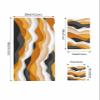 3 Piece Bath Towel Set, Ombre Grey Orange Towels Set for Bathroom Soft Bath Shower Towels Absorbent Bathroom Towels Set ( 1 Bath Towel, 1 Hand Towel, 1 Washcloth ) Abstract Geometric Ocean Waves view 4