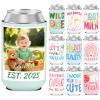 100 Pack Custom 1st Birthday Can Cooler with Photo Name, Personalized Bulk Insulated Neoprene Drink Holder for First Birthday Party Favors, 1st Birthday Decorations Boy or Girl view 1