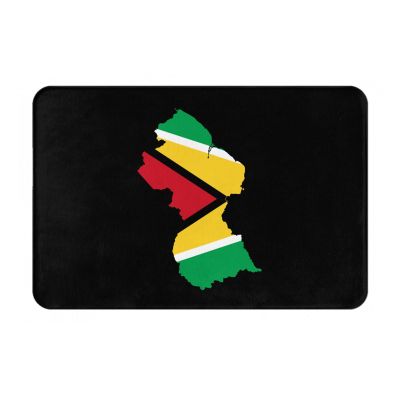 SIYTUAU Guyana Terrain Map Bathroom Rugs 16x24 Inch Ultra Soft Non Slip Bath Mat Kitchen Bedroom Rug Door Mat