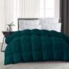 All-Season Pinch Pleated Down Alternative Comforter | Extra Large King 136x120 Size 1 - Piece | Microfiber Quilt Duvet with 8 Corner Tabs, Ultra Soft Lightweight & Fluffy | Pintuck Teal view 1