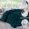 All-Season Pinch Pleated Down Alternative Comforter | Extra Large King 136x120 Size 1 - Piece | Microfiber Quilt Duvet with 8 Corner Tabs, Ultra Soft Lightweight & Fluffy | Pintuck Teal view 3
