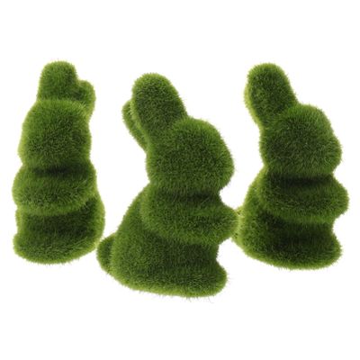 Amosfun 3pcs Adorable Simulation Dolls for Easter Decoration Cute Fur Moss for Home and Party Table Decor