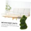 Amosfun 3pcs Adorable Simulation Dolls for Easter Decoration Cute Fur Moss for Home and Party Table Decor view 2