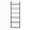 USTECH 6-Tier Heavy Duty Over The Door Pantry Organizer, Metal Hanging Storage Rack with Wired Tubing, Adjustable Shelves for Kitchen, Bathroom, Closet, Space-Saving Design, Black view 1