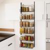 USTECH 6-Tier Heavy Duty Over The Door Pantry Organizer, Metal Hanging Storage Rack with Wired Tubing, Adjustable Shelves for Kitchen, Bathroom, Closet, Space-Saving Design, Black view 2