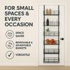 USTECH 6-Tier Heavy Duty Over The Door Pantry Organizer, Metal Hanging Storage Rack with Wired Tubing, Adjustable Shelves for Kitchen, Bathroom, Closet, Space-Saving Design, Black view 4