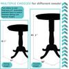 IC INTERNATIONAL CONCEPTS 36" Round Pedestal Gathering Height Table with 4 X-Back Counter Height Stools, White/Heather Gray view 3