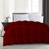 All-Season Pinch Pleated Down Alternative Comforter | California King 104x96 Size 1 - Piece | Microfiber Quilt Duvet with 8 Corner Tabs, Ultra Soft Lightweight & Fluffy | Pintuck Burgundy view 1