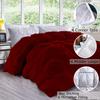 All-Season Pinch Pleated Down Alternative Comforter | California King 104x96 Size 1 - Piece | Microfiber Quilt Duvet with 8 Corner Tabs, Ultra Soft Lightweight & Fluffy | Pintuck Burgundy view 3