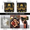 2 PCS Pot Holders Heat Resistant Potholder for Kitchen Mosque and Golden Dome Pattern Hot Pad Non Slip Potholders for Cooking Square Trivet with Hanging Loops 8"  8" view 3