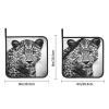 2 PCS Pot Holders Heat Resistant Potholder for Kitchen White Leopard Animal Hot Pad Non Slip Potholders for Cooking Square Trivet with Hanging Loops 8"  8" view 2