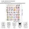 Animal Alphabet Curtains, Funny Colorful Educational Recognizing Numbers Letters Cartoon Pattern Drapes for Kids, Blackout Rod Pocket Window Treatments for Living Room Bedroom Bathroom 55x63in view 2
