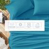 Premium Quality Alaskan King 120x132 Turquish Striped Duvet Cover Set Zipper Closure & Corner Ties Easy Fit,Breathable 800-TC Ultra Soft Pillow Sham 2pc 100% Soft Egyptian Cotton view 2