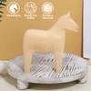 Operitacx 2 pcs Unfinished Wooden Horse Figurines DIY Wooden Horse for Craft Decoration to Paint Table Centerpiece Decor for Parties Festivals and Home Display 7.28 X 6.29 X 1.77 in view 2