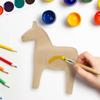 Operitacx 2 pcs Unfinished Wooden Horse Figurines DIY Wooden Horse for Craft Decoration to Paint Table Centerpiece Decor for Parties Festivals and Home Display 7.28 X 6.29 X 1.77 in view 4