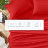 Premium Quality 120x120 Super King Plus Red Striped Duvet Cover Set Zipper Closure & Corner Ties Easy Fit,Breathable 800-TC Ultra Soft Pillow Sham 2pc 100% Soft Egyptian Cotton view 2