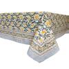 ATOSII Noor 100% Cotton Rectangle Spring Tablecloth, Handblock Floral Print Linen Table Cloth for Kitchen Dining I Parties, Outdoors, Weddings, Easter Holidays I 72 X 108 Inches I 8 Seater view 4