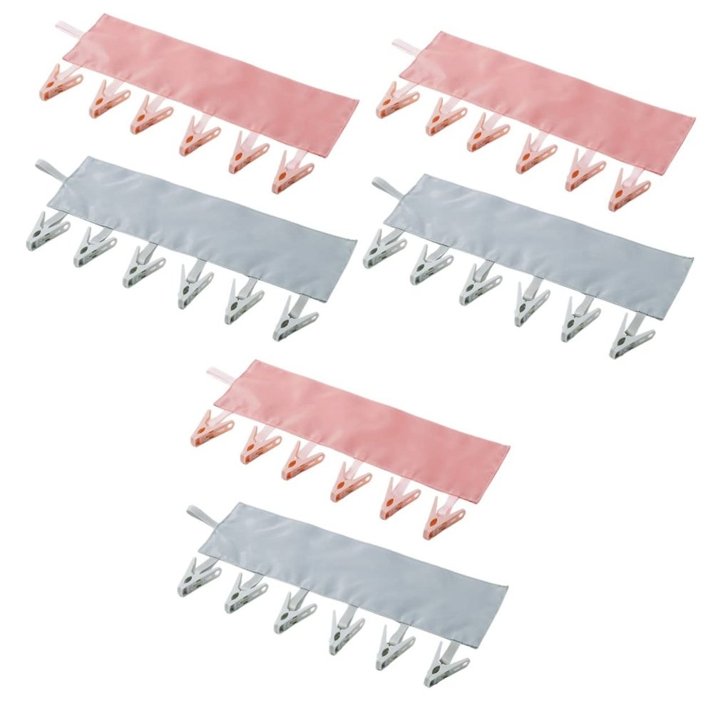 PRETYZOOM 6pcs Clothes Drying Rack Folding Indoor Clip Hooks Multi Hanger Hanger Laundry Accessories Household Cloth Clip