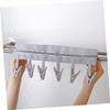 PRETYZOOM 6pcs Clothes Drying Rack Folding Indoor Clip Hooks Multi Hanger Hanger Laundry Accessories Household Cloth Clip view 2