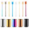 SEELLODGE Silverware Flatware Cutlery Set, 8 Pieces Creative 304 Stainless Steel Fruit Fork Set Coffee Fork With Storage Jar(Blue,6Set) view 4