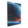 Abstract Art Cosmic Space Planet Canvas Poster Wall Art Decoration for living room, bedroom, kids room, dining room, office, home decor.(Framed16*24in) view 1