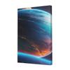 Abstract Art Cosmic Space Planet Canvas Poster Wall Art Decoration for living room, bedroom, kids room, dining room, office, home decor.(Framed16*24in) view 3