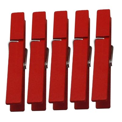MAGICLULU 40pcs Red Wooden Clothespins Heavy Duty Decorative Clothing Pins for Quilt Duvet Cover Clothing