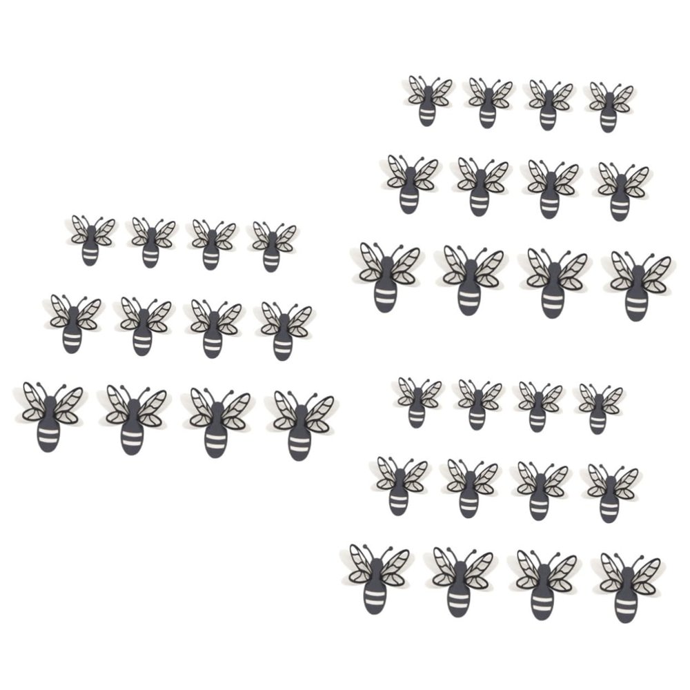3 Sets 3 Sticker Bee Wall Stickers Double-Layer Bee Stickers Decorative 3 Decals Festival Home Decor Wall DIY Decals Delicate Window Sticker Pearl Paper