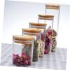 DECHOUS 2pcs Sealed Canister Food Storage Jar 175ml Airtight Glass Container with Bamboo Lid Tea Jar Coffee Container Sugar view 2