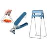 2 Pack Kitchen Hot Plate Gripper, Stainless Steel Bowl Clip, Kitchen Tongs Bowl Dish Pan Clips TongsAnti-Hot Bowl Dish Clip - Avoid Scalding Kitchenware Set (Lake blue) view 1