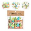 Alipis 30pcs Cactus Wooden Photo Clips Natural Twine for Photo Display Wall Decoration and Crafts Homes Offices and Shops view 2