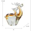Dale Tiffany Art Glass Figurine 10.25" Tall Arroyo Deer Handcrafted Murano-Style Figurine for Home Dcor, Living Room, Bed Room, Home Office and Gift view 3