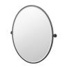 Gatco 5559XFLG Sky, Framed Oval Pivot Mirror, Matte Black | Wall Mount Pivoting Beveled Bathroom Vanity Mirror view 1