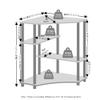 Furinno Turn-N-Tube Storage Shelves, 4-Tier Corner Shelf, Display Rack, Corner Bookshelf, for Organization and Storage, Living Room, Home Office, Americano view 2