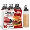 6 Pack Condiment Squeeze Bottles - 8 Oz Squirt Bottles with Leak Proof Snap Cap, Easy Pour Sauce Bottles for Liquids, Ketchup, Oil view 1