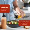 6 Pack Condiment Squeeze Bottles - 8 Oz Squirt Bottles with Leak Proof Snap Cap, Easy Pour Sauce Bottles for Liquids, Ketchup, Oil view 4