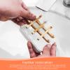 2Pcs Soap Dishes Bamboo Soap Bar Holder Effortless to Clean Soap Tray Multipurpose Bar Soap Holder Black/White Soap Dishes for Shower Bathroom Kitchen Bathtub 12.5x8.5x5cm (White) view 2