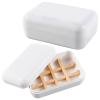 2Pcs Soap Dishes Bamboo Soap Bar Holder Effortless to Clean Soap Tray Multipurpose Bar Soap Holder Black/White Soap Dishes for Shower Bathroom Kitchen Bathtub 12.5x8.5x5cm (White) view 4