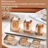 BNVXR Fashion Glass Toothpick Holder with Lid Toothpick Dispenser Portable Toothpick Holder Dispenser for Kitchen Restaurant Decorative Chic view 3
