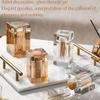 BNVXR Fashion Glass Toothpick Holder with Lid Toothpick Dispenser Portable Toothpick Holder Dispenser for Kitchen Restaurant Decorative Chic view 4