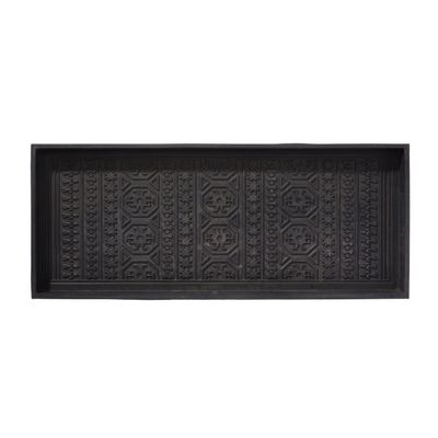 HF by LT Navajo Premium Rubber Boot Tray, 34 x 14 inches, Heavy Duty Vulcanized Rubber Design, One-Piece Seamless Construction, Year Round Use Indoors/Outdoors, Black