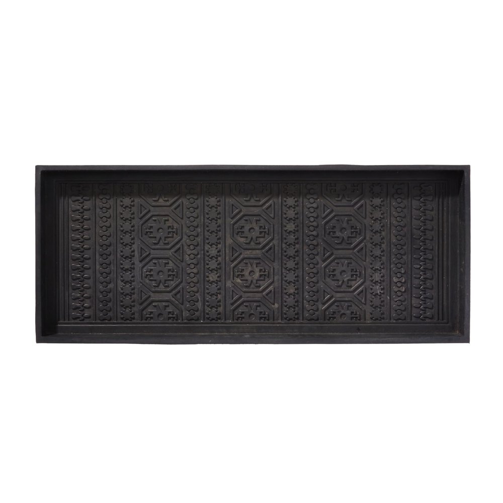 HF by LT Navajo Premium Rubber Boot Tray, 34 x 14 inches, Heavy Duty Vulcanized Rubber Design, One-Piece Seamless Construction, Year Round Use Indoors/Outdoors, Black