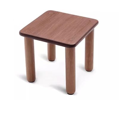 EDWAL Foot Stools All Solid Wood Stool Black Walnut Step Stool Household Simple Small Bench Non-Slip Stool for Kitchen, Bathroom and Bedroom Sofa Footrest
