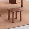 EDWAL Foot Stools All Solid Wood Stool Black Walnut Step Stool Household Simple Small Bench Non-Slip Stool for Kitchen, Bathroom and Bedroom Sofa Footrest view 2