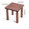 EDWAL Foot Stools All Solid Wood Stool Black Walnut Step Stool Household Simple Small Bench Non-Slip Stool for Kitchen, Bathroom and Bedroom Sofa Footrest view 3