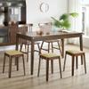 EDWAL Foot Stools Modern Solid Wood Makeup Stool, Light Luxury Shoe Changing Stool, Bedroom Home Dressing Table Stool, Simple Low Stool Chair Sofa Footrest (Color : 02) view 4
