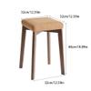 EDWAL Foot Stools Solid Wood Stools, Household Square Stools, Makeup Stools, Living Room Dining Stools, Stackable Wooden Stools, Simple Chairs Sofa Footrest (Color : 03) view 2
