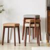 EDWAL Foot Stools Solid Wood Stools, Household Square Stools, Makeup Stools, Living Room Dining Stools, Stackable Wooden Stools, Simple Chairs Sofa Footrest (Color : 03) view 3